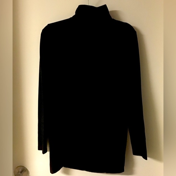 Oak and Fort Mock-neck cotton blend top size small - Picture 2 of 5